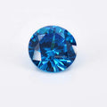 Baifu Jewelry Hot Sale 8mm Round Dark Blue Dark Aquamarine Cubic Zirconia for Ring Necklace Pendant