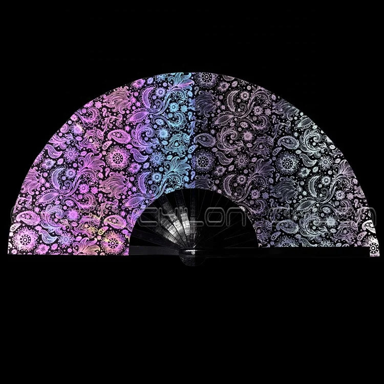 Reflective Loud Large Folding Hand Fan Rave Hand Fan