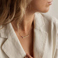 EManco DIY Birthstone Customized Trendy Stainless Steel Link Chain Personalized Letter Name Necklace Pendant