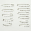 5cm 6cm 6.5cm 7cm Metal Safety Pins with Three Hoops for DIY Jewelry Ornament Badge Brooch Pin Backs Jewelry Kilt Safety Pins