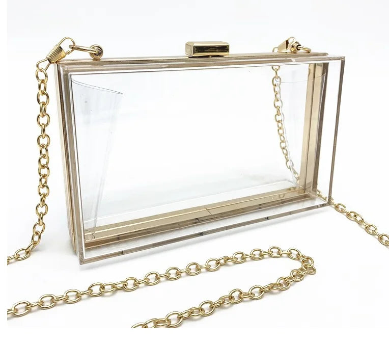 Clutch Purse for Women Acrylic Evening Bag Shoulder Handbag Crossbody