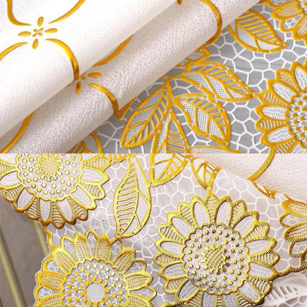 PVC Floral Handmade Wipeable Waterproof Disposable Modern Outdoor Tablecloth
