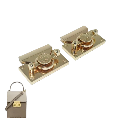 High-grade Bag Lock Hardware Accessories Rotating Mechanism Lock Closure Clasp Handbag Decoration Twist Turn Lock
