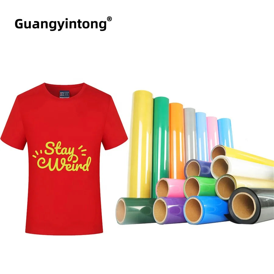 Guangyintong Pvc Matte Series Vinyl Sheets for Shirts  Vinyl Press Heat Transfer T-shirt Patterned Heat Transfer Vinyl