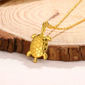 YWXS Fashion Delicate Tortoise Turtle Necklace Waterproof 18k Gold Plated Stainless Steel Sea Turtle Pendant Necklace