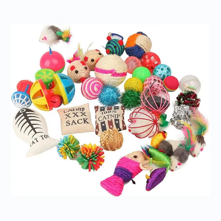 Hot Selling Cat Toys Pet Supplies Cat Accessories Mixed Cat Playing Toy Set for Kittens