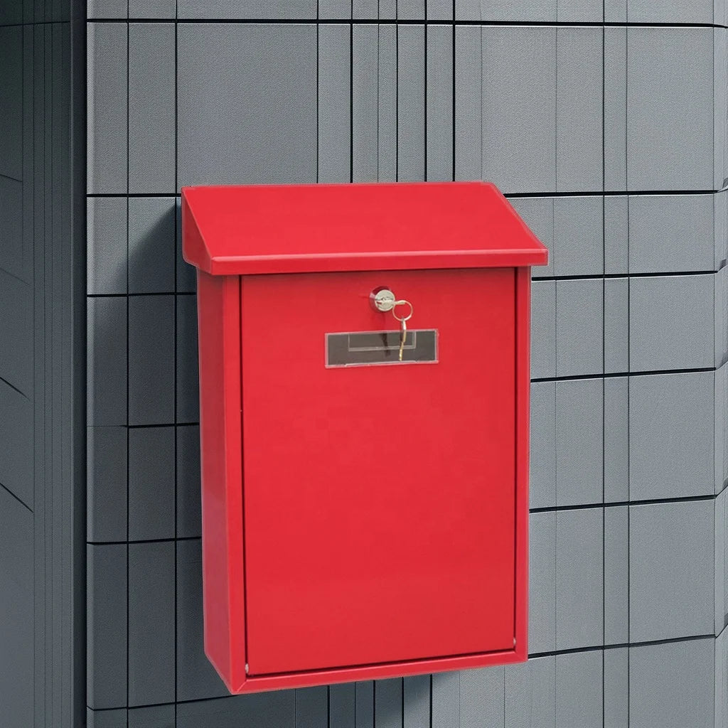 AJF European Style Wall-Mounted Metal Letter Box Factory Direct With Lock for Outdoor Villa Home Mailbox for Apartment Use