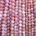 High-Grade Natural Pink Opal Semi-Precious 8mm & 10mm Healing Crystal Beads Loose for Women's Bracelets & Necklaces