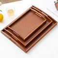 Wooden Tray New Style Wooden Rectangular Handle Tea Set Tray Home Hotel Tea Tray