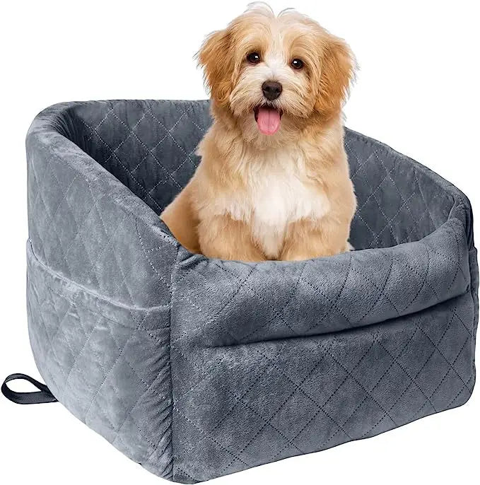 Removable Cover Solid Wool Oxford Fabric Pet Car Seat Booster Seat Non-slip Dog Travel Seat Customized Color Mechanical Wash