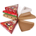Wholesale Take Away Single Pizza Wedge Holder Boxes Triangle Pizza Slice Box Customised Print