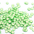 Cute Design Mini Green Round Slices 500g/Lot Cucumber Vegetable Style Simulation Food Clay Crafts DIY Sticker Charms