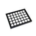 3-6cm Acrylic square Transparent Glass Cover Jewelry Bare Stone Box Storage Display PU Leather Tray Sample Box Storage