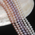 Near Round 6-7mm Natural Freshwater Pearl Loose Beads Strand Necklace  DIY Jewelry Making Bracelet Necklace Pearl Beads