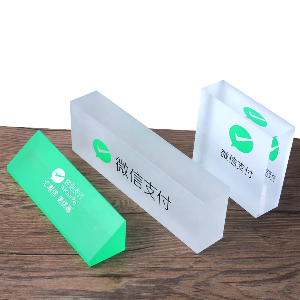 Factory Custom Frosted Acrylic WeChat Alipay Mobile Scan Block