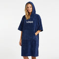 100% Cotton Outside Velour Inside Terry Soft Beach Toweling Surf Poncho Towel Hoodie