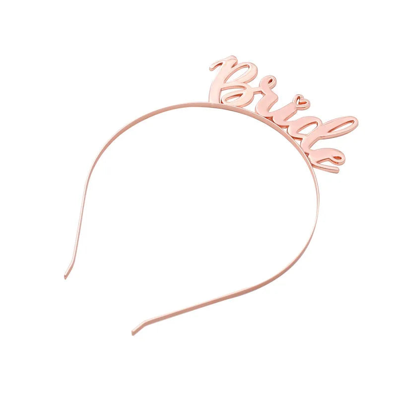New Design Bride Hair  Accessories Stainless Steel Wedding Party Headpiece Letter Bride to Be Headbands