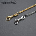 New Style Non Tarnish Jewelry 18K Gold Silver Plated 1.5mm 2mm Thickness Chopin Chain Necklace Chains for DIY Jewelry Making