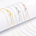 45 cm S925 Sterling Silver O Chain Needle Ball Universal Choker Necklace Rose Gold DIY Accessories Jewelry Findings Components