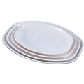 Restaurant Tableware Dessert Serving Unbreakable White 10 Inch Melamine Oval Dinner Plate