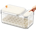 New Style Ice Tray Silicone Press Ice Cube Box with Push Button Tray Mold for Freezer Stackable Ice Trays with Covers