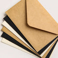 Luxury Custom Printing Jewelry Packaging Black Brown Kraft Paper Envelopes Wedding Invitation Cards Paper Envelopes