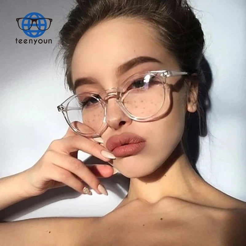 Teenyoun Low Price Vintage Women Men Round Clear Glasses Optical Eyeglasses Frame Unisex Eyewear