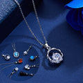 Fashion Zircon Choker Necklaces Gift for Women Gift for Girls Ladies Rhinestone Crystal Zirconia Dolphin Pendant Chain Necklace