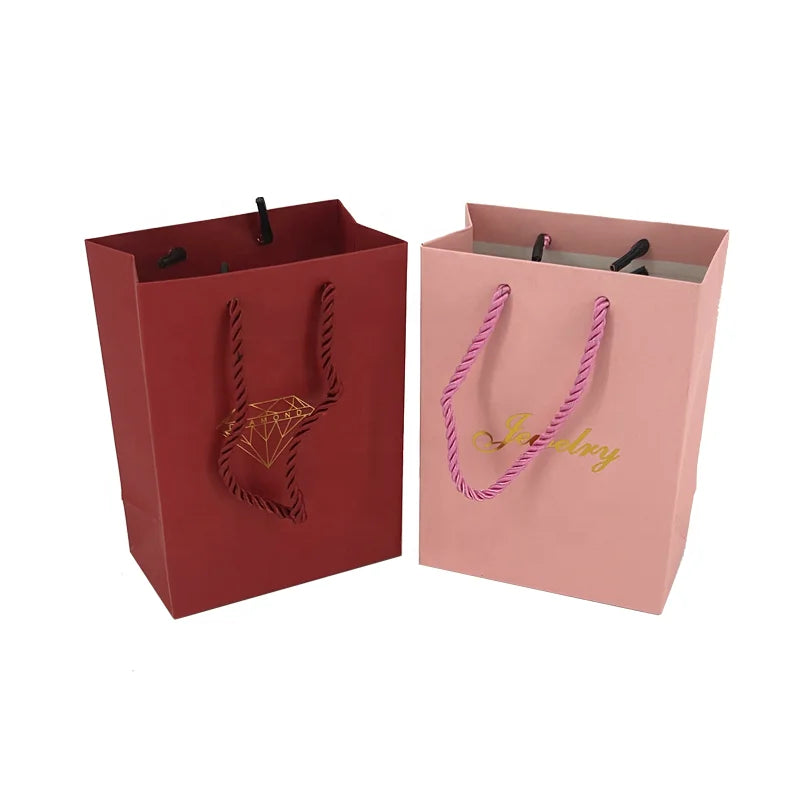 Wholesale Custom Christmas Gift Shoes Clothes Jewelry Packaging Gift Bags Printed Custom Logo Clothing Shopping Paper Bag