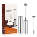 Battery Powered Handheld Coffee Frother Mini Milk Frother Custom logo Stainless Steel Coffee Whisk Electric
