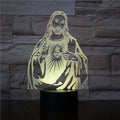 Jesus Occasion Led Night Light Lampara Acrylic Plate Battery Powered 3d Night Light