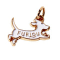 Manufacturer Made Bikini Dog Shape Brand Charms Jewelry Fitting Enamel Letter Branded Metal Pendant