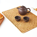 Organic Placemat Seagrass Braided Tablemats Hand for Dining Table Fabric Natural Woven Rattan Rectangular Placemats