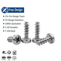 Stainless Steel Screw Inoxidable Phillips Cross Recessed Drive Pan Pt Thread Forming Rolling Self Tapping Screws for Plastic