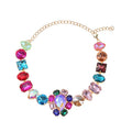 BJA0443N Hot New Colorful Zircon Link Chain Necklace Multi-layer Wear Fashion Jewelry for Wedding Gift Party