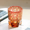 Colored Glass Cup Luxury Cased Bohemia Style Whisky Cup for Drinking Home Wedding Table Use Japanese Edo Kiriko Crafts
