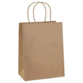 Wholesale Plain Shopping Brown Kraft Paper Bag Food Grade Take Away Paper Carry Bags Portable Twisted Gift Bags With Handle