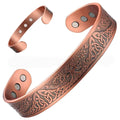 Hot Selling Retro Vintage Tree of Life Engraved Cuff Magnetic Bangles Magnet Energy Pure Copper Bracelet
