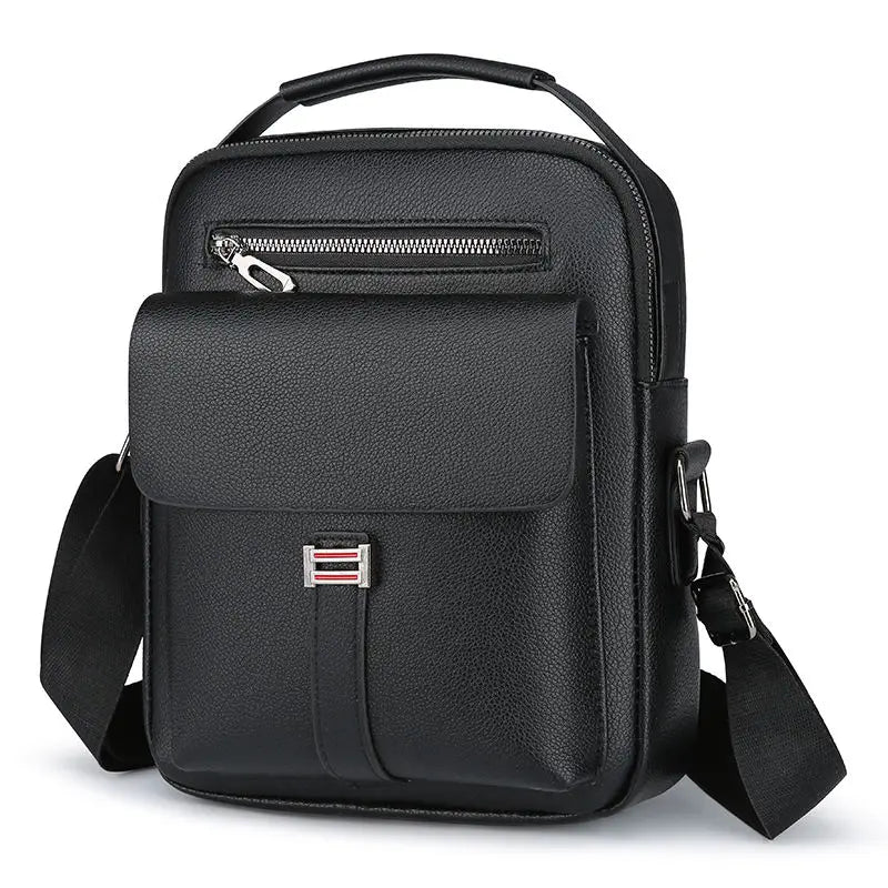 Wholesale Men's Crossbody Bags PU Leather Waterproof Messenger Purse with Pocket Luxury Chest Pack Fashion Single Shoulder Bags