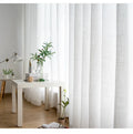 XinLan Latest Curtains and Sheers Ready Made Living Room Curtains White Sheer Fabric