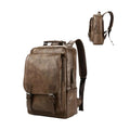 Multi-functional PU Leather Computer Laptop Bags Waterproof Student Schoolbag Leisure Backpack for Men
