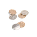 Good Quality Apparel Accessories Fashion Matte Gold Silver Large Two Hole Shank Irregular Shape Sew on Metal Button for Clothes