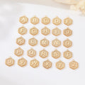 Fashion Wholesale Dainty Hexagon 26 Letters 14K Gold Plated Alphabet Pendant Initial Necklace DIY Letters Jewelry Making Charms