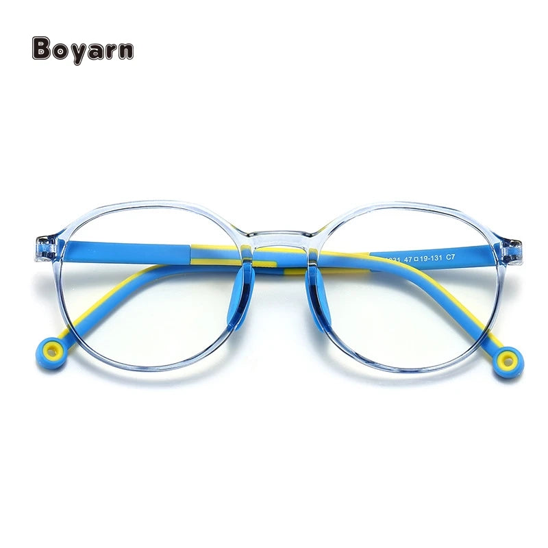 Boyarn Optical Eyeglasses Frames Kids Bluelight Filter Computer Gaming Glasses Anti Blue Light Blocking for 2022 Eyewear
