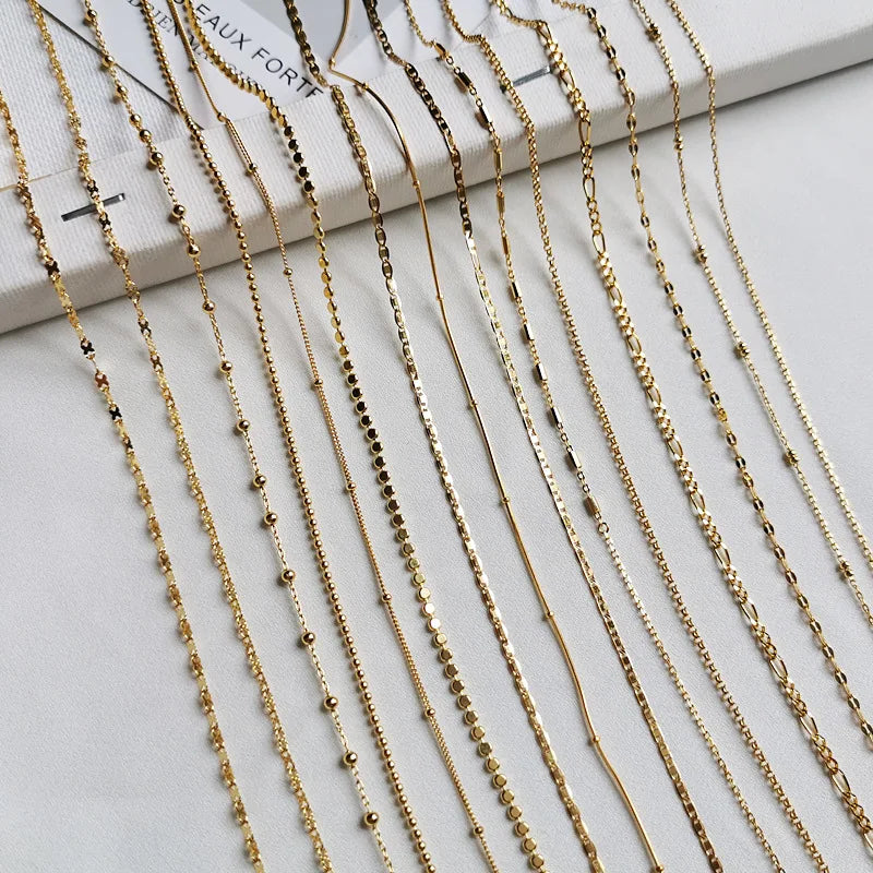 Coffee Bead Polo Figaro Curb Chain Assorted Style Genuine 925 Sterling Silver Chain for Choker