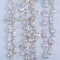 18cm 13-18mm Fireball Pearl Strand Gray Natural White Real Fresh Water Huge Barouqe Pearl Strand for Jewelry Making