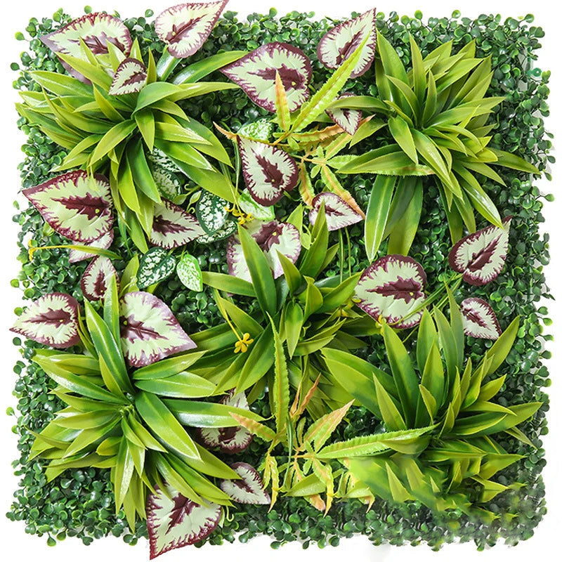 Cross-border Anti-ultraviolet Milan  Plastic Grass  Simulation Green Plant for  Wall Background Decor