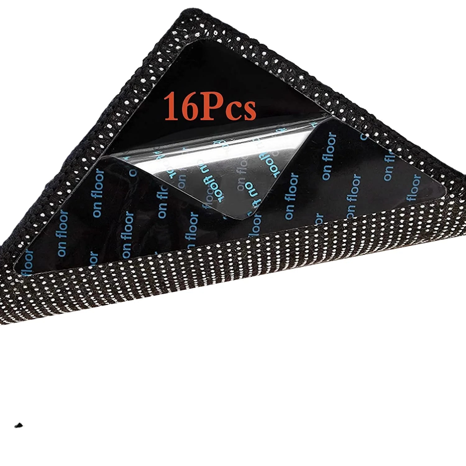 16pcs Furniture Accessories 1MM Triangle Anti Curling Corner Rug Grippers Non Slip Pad Carpet Mat