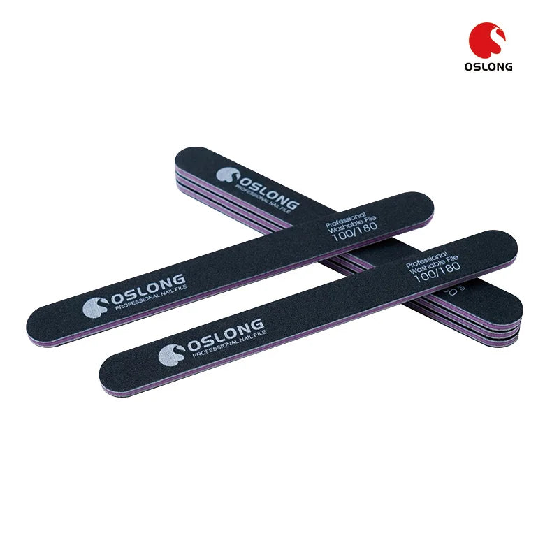 Custom Printing Logo Washable 100/180 Grit Emery Manicure Nail Files Double-Sided Sandpaper Reusable 80/80 Black Zebra Nail File MegaBDM