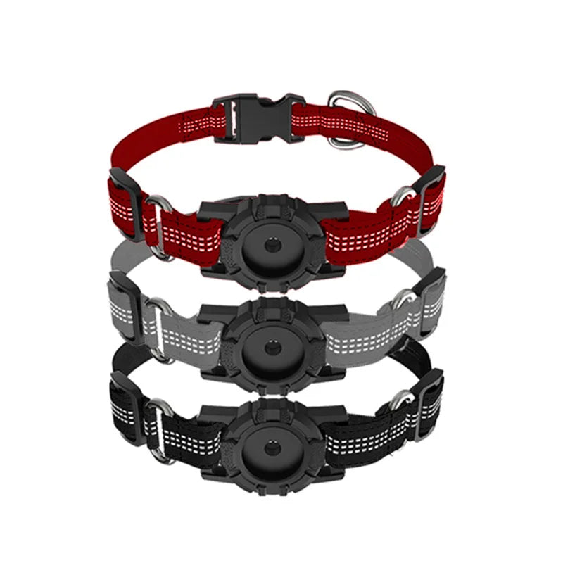 2022 New Arrivals Anti-lost Nylon Print Nylon Muilkorf Dog Tactical Training GPS Pet Tracking Collar